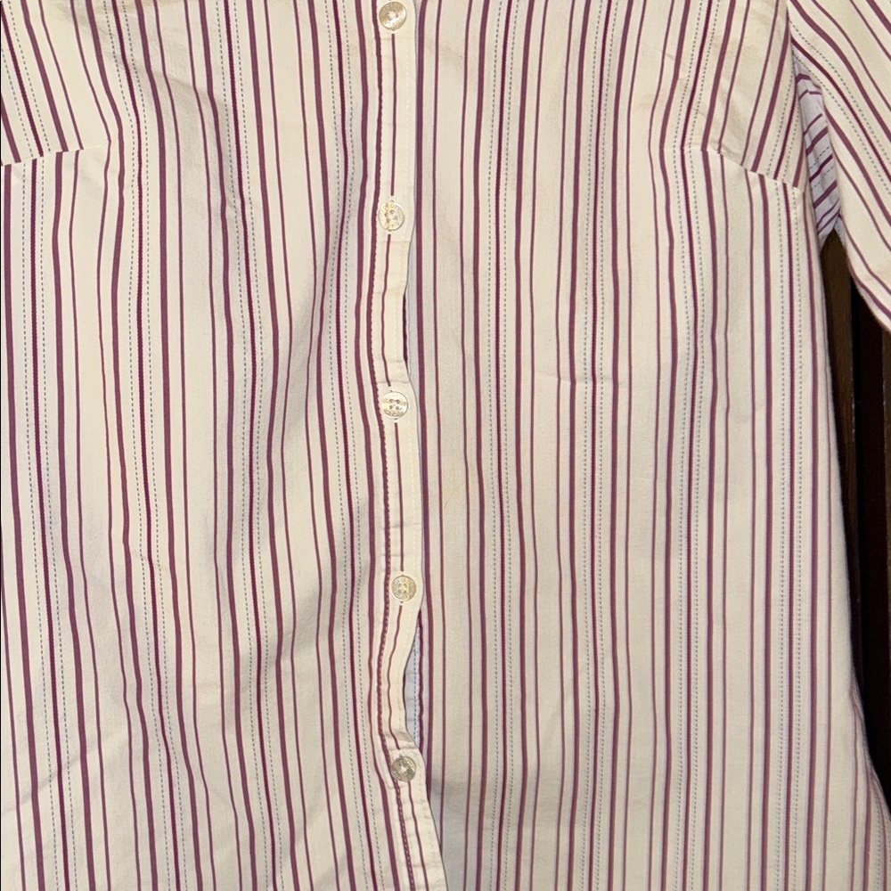 George Women’s Striped Button Down Shirt - Picture 5 of 8